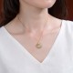925 Silver Cyan Jade Bamboo Leaf Harmony Necklace 925 Silver Cyan Jade Bamboo Leaf Harmony Necklace