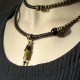 Ebony Dzi Bead Peace Couple Bracelet Necklace Ebony Dzi Bead Peace Couple Bracelet Necklace