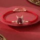 925 Sterling Silver Year of the Dragon Red Agate Necklace 925 Sterling Silver Year of the Dragon Red Agate Necklace
