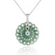 Round Jade Peace Abundance Necklace Pendant
