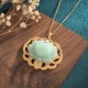 Natural Jade Lotus Harmony Necklace Pendant Natural Jade Lotus Harmony Necklace Pendant