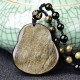 Laughing Buddha Gold Obsidian Wealth Necklace