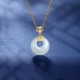 White Jade Peace Luck Necklace Pendant