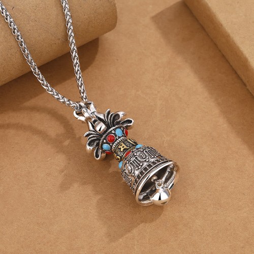 Tibetan Om Mani Padme Hum Vajra Strength Pendant