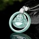 925 Silver Jade Round Laughing Buddha Necklace 925 Silver Jade Round Laughing Buddha Necklace