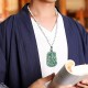 Natural Jade Guan Gong Wealth Amulet Necklace Natural Jade Guan Gong Wealth Amulet Necklace
