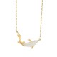 925 Silver White Jade Dolphin Luck Necklace