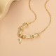 Golden Bamboo Pattern Titanium Steel Wealth Necklace