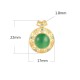 925 Silver Green Chalcedony Hetian Jade Strength Necklace 925 Silver Green Chalcedony Hetian Jade Strength Necklace
