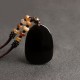 Black Obsidian Tiger Eye Dragon Phoenix Necklace Black Obsidian Tiger Eye Dragon Phoenix Necklace