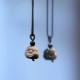 Silver Sheen Obsidian Dancing Lion Necklace