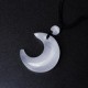 Silver Sheen Obsidian Crescent Moon Couple Necklace Pendant Silver Sheen Obsidian Crescent Moon Couple Necklace Pendant