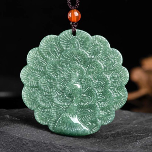 Jade Peacock Luck Prosperity Necklace Pendant Jade Peacock Luck Prosperity Necklace Pendant