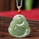 Laughing Buddha Hetian Jade Abundance Necklace