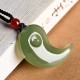 Yin Yang White Jade Cyan Jade Protection Necklace