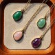 Green Aventurine Amethyst Rose Quartz Necklace