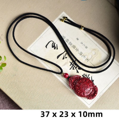 Laughing Buddha Yin Yang Cinnabar Blessing Necklace