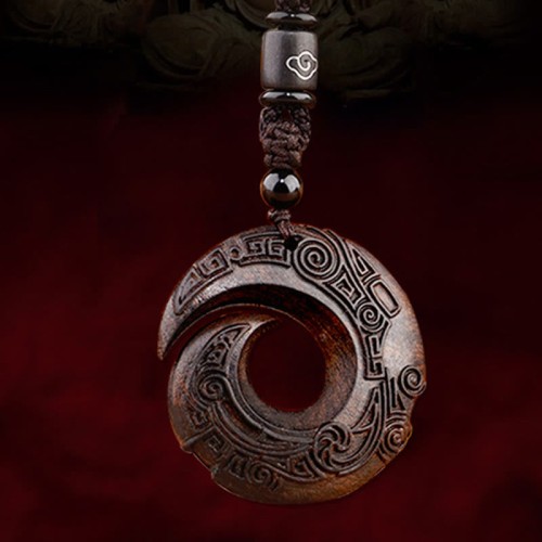 Red Sandalwood Ebony Wood Luck Necklace Pendant Red Sandalwood Ebony Wood Luck Necklace Pendant