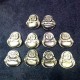 Laughing Buddha Gold Obsidian Wealth Necklace