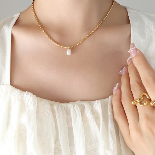 Pearl Bead Peace Necklace Pendant Pearl Bead Peace Necklace Pendant