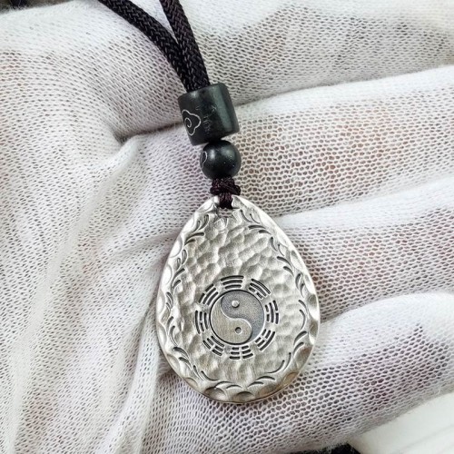 Vintage 999 Silver Yin Yang Bagua Balance Necklace Vintage 999 Silver Yin Yang Bagua Balance Necklace