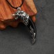 Wolf Tooth Titanium Steel Balance Necklace Wolf Tooth Titanium Steel Balance Necklace