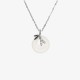 925 Silver Chalcedony Bamboo Leaf Peace Necklace 925 Silver Chalcedony Bamboo Leaf Peace Necklace