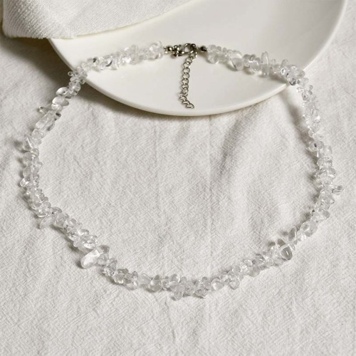 Natural Crystal Stone Luck Necklace Pendant Natural Crystal Stone Luck Necklace Pendant