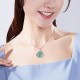 925 Sterling Silver Laughing Buddha Jade Protection Necklace