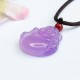 Laughing Buddha Purple Jade Happiness Necklace