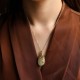 White Jade Peacock Protection Necklace White Jade Peacock Protection Necklace