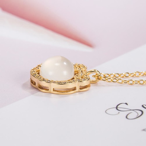 Chalcedony Lock of Good Wishes Necklace Chalcedony Lock of Good Wishes Necklace