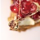 925 Silver Gold-Plated Garnet Crystal Necklace 925 Silver Gold-Plated Garnet Crystal Necklace