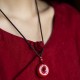 Cinnabar Peace Buckle Calm Blessing Necklace Cinnabar Peace Buckle Calm Blessing Necklace