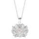 925 Sterling Silver Lotus Flower Pearl Wealth Necklace 925 Sterling Silver Lotus Flower Pearl Wealth Necklace