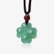 925 Sterling Silver Green Aventurine Four Leaf Clover Necklace 925 Sterling Silver Green Aventurine Four Leaf Clover Necklace