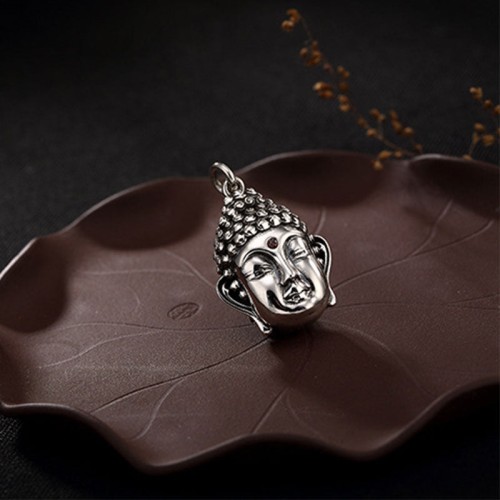 925 Sterling Silver Buddha Head Compassion Necklace 925 Sterling Silver Buddha Head Compassion Necklace