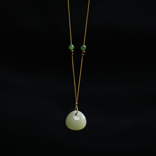 Hetian Jade Small Bag Prosperity String Necklace Pendant Hetian Jade Small Bag Prosperity String Necklace Pendant