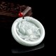 Jade Lotus Carved Prosperity Necklace Pendant Jade Lotus Carved Prosperity Necklace Pendant
