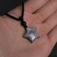 Natural Silver Sheen Obsidian Crescent Moon Protection Necklace