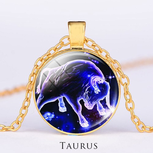 12 Constellations Zodiac Moon Star Protection Necklace 12 Constellations Zodiac Moon Star Protection Necklace