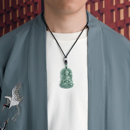Four-armed Avalokitesvara Jade Amulet Necklace Four-armed Avalokitesvara Jade Amulet Necklace