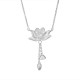 Sterling Silver Lotus Flower Enlightenment Necklace Pendant