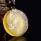 Taoism Five Sacred Mountains Yin Yang Liuli Crystal Balance Necklace