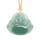 Laughing Buddha Natural Jade Prosperity Necklace