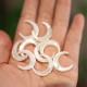 Tridacna Stone Crescent Moon Blessing Necklace Tridacna Stone Crescent Moon Blessing Necklace
