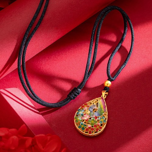Colorful Phoenix Flower Strength Necklace