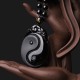 Black Obsidian Yin Yang Strength Necklace