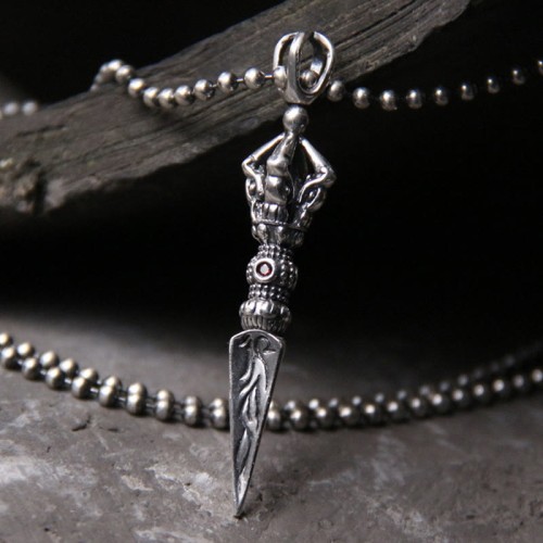 925 Sterling Silver Dorje Vajra Enlightenment Necklace 925 Sterling Silver Dorje Vajra Enlightenment Necklace