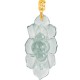18K Gold Jade Lotus Prosperity Necklace Pendant 18K Gold Jade Lotus Prosperity Necklace Pendant